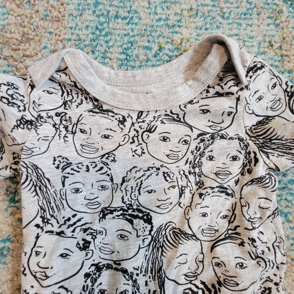 Well Worn Girls Gray Short Sleeve Bodysuit 6-9 Months - Picture 2 of 7